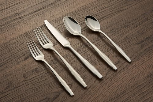 CAMBRIDGE Silversmiths Katerina Mirror 20-Piece Flatware Set, Service for 4, Silver