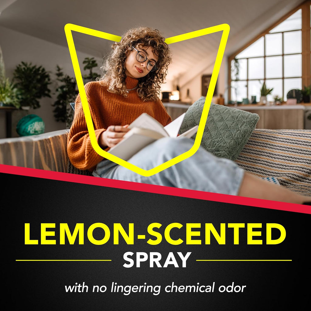 Raid Ant & Roach Killer Spray - Long-Lasting Lemon Scent Formula for Effective Bug Control, 17.5 oz