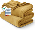 Bedsure GentleSoft Fleece Blanket - Cozy Small Throw for Kids | 43x55 Inches, Gold