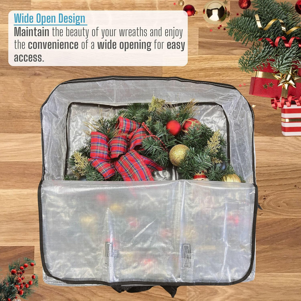 VENO Wrapping Paper Storage Bag - 5 Pack for Christmas Wreaths | Multi-Use Gift Wrap Organizer