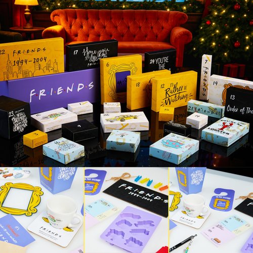 Get Trend Friends TV Show Advent Calendar 2025 for Women, Men, Christmas Countdown Calendar with 24 Days of Surprises, Funny Gifts for Adults