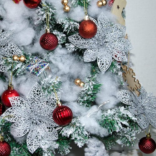 Apragaz Artificial Snow Decoration - Fluffy, Flame Resistant Indoor Snow for Christmas Decor | 5.6 OZ