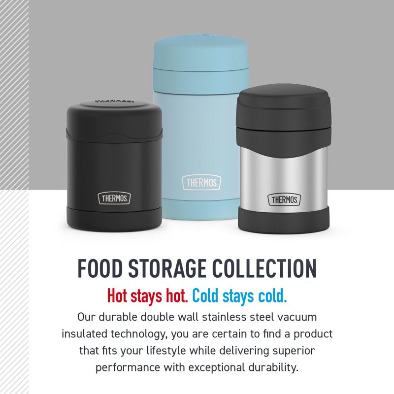 Vacuum Insulated Stainless Steel Food Jar - 16oz Blue with Spoon
