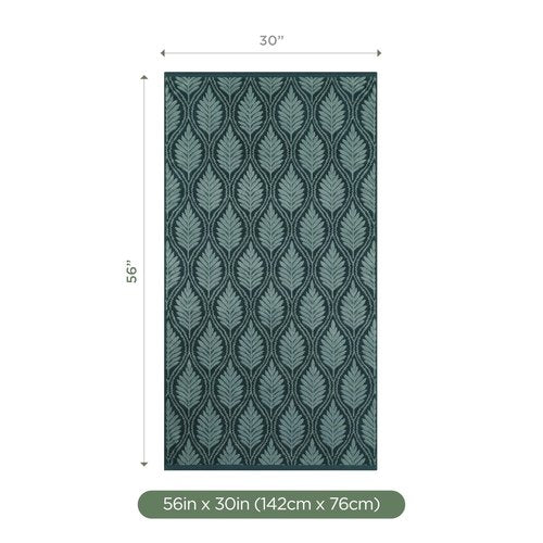 Martex Restore Fern Ogee Bath Towel – Soft, Absorbent, Moisture-Wicking and Quick to Dry – Lightweight for Everyday Use – Comfortable Feel with Convenient Loop for Hanging – 30" x 56" – Jade