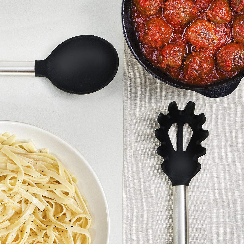 Skiennix Kitchen Utensil Set - 33 Silicone Cooking Gadgets for Nonstick Cookware | Durable Spatula & Spoon Collection