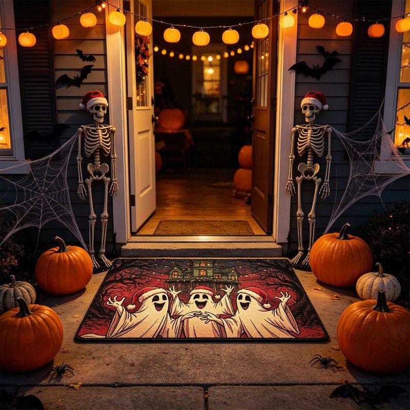 Halloween Ghost Doormat with Secure-Grip Backing - OVFUIZ 23_W