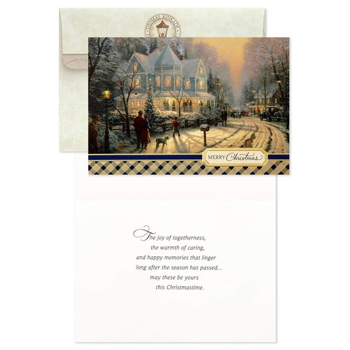 Hallmark Thomas Kinkade Boxed Christmas Cards Assortment, Snowy Scenes (3 Designs, 24 Cards with Envelopes)