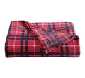 Nautica Blanket Plush Fleece Plaid Bedding, Home Decor for All Seasons, King, Winter Tattersall Red