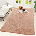 OLANLY Dog Door Mat - Absorbent Non-Slip Mud Mat for Muddy Paws | Quick Dry Chenille 59x35, Peach