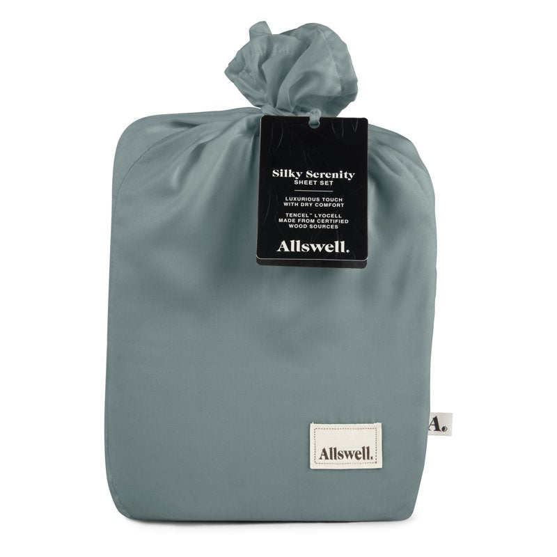 Allswell King Lyocell Sateen Bed Sheet Set - Slate, 4-Piece Cooling Bedding