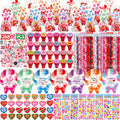 uscan 268pcs Valentines classroom gifts, valentine for class valentines day gifts cards bulk valentine gifts for kid classroom school valentines party favors goodie bags exchange treats for kid