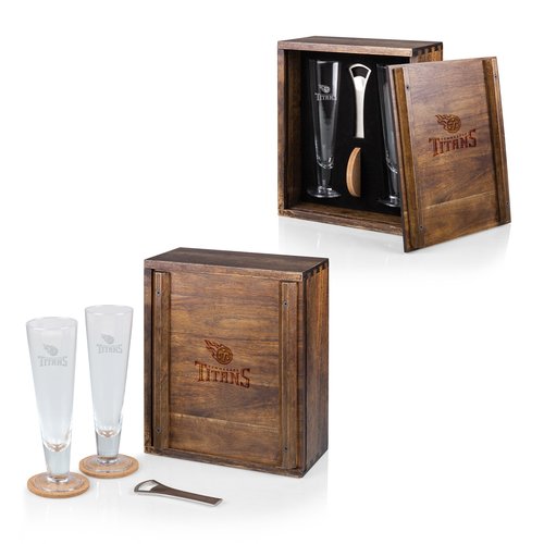 PICNIC TIME Brown Tennessee Titans Pilsner Beer Gift Set for 2