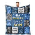 Xufudy Gifts for Son, Best Birthday Gifts for Adult Son Blanket 60"x50", Son Gifts from Mom/Dad, Son Birthday Gifts, Gift for My Son, Gifts for Grown Son