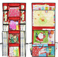 Simple Houseware Double-Sided Gift Wrap Organizer - Red Storage Pockets (Set of 1)