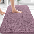 OLANLY Bathroom Rugs - Extra Soft Chenille Bath Mats | Quick Dry, Machine Washable, 30x20, Deep Plum
