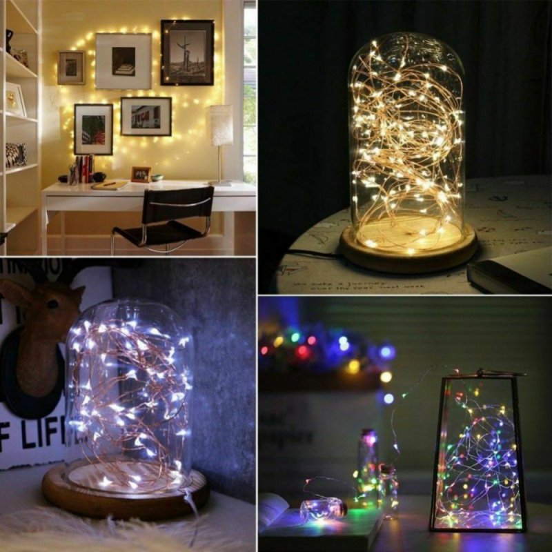Waterproof LED Fairy String Lights with Remote Control - 65' Cold White, 200 LEDs, USB Operated for Indoor & Outdoor Decor
