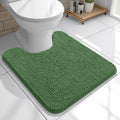 OLANLY U-Shaped Toilet Rugs - Extra Soft Absorbent Chenille Bath Mat | 20x20, Olive Green, Machine Washable