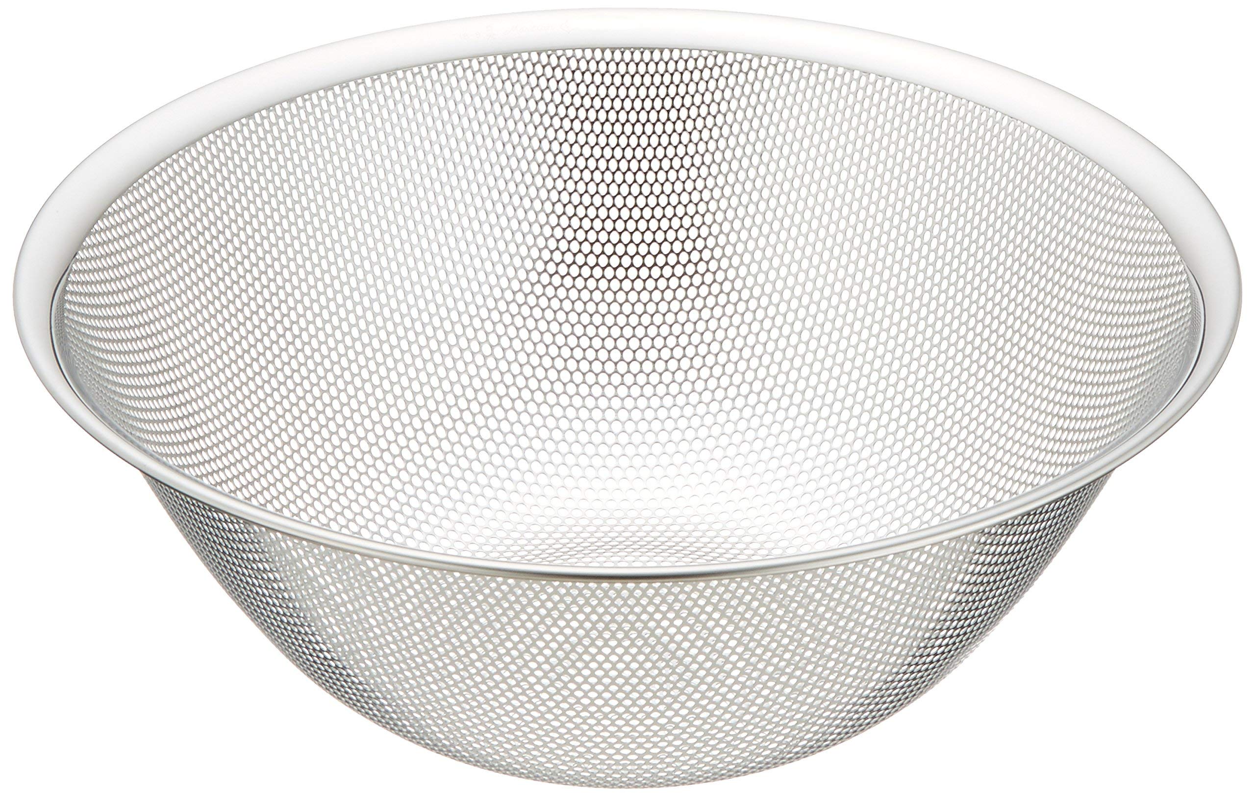 Sori Yanagi Sori Yanagi Punching Strainer for Better Drainage and Easy to Clean, Tsubamesanjo Stainless Steel Strainer, 10.6 inches (27 cm), 1 Plate is Punched for Better Drainage and Clogging,