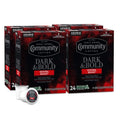 Community Coffee Dark & Bold Extra Boost Coffee Pods - 96 Count for Keurig 2.0 | Pack of 4