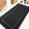 OLANLY Waterproof Front Door Mat - All-Season Indoor/Outdoor Doormat, Easy Clean, 47x23, Jet Black