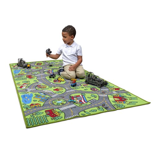Kids Rugs Carpet Giant Large 80" x 40" Playmat City Life - Learn & Have Fun Safe! Children's Educational, Road Traffic System, Multi Color, Play Mat Rug Great for Playing Cars, Bedroom Playroom, Area