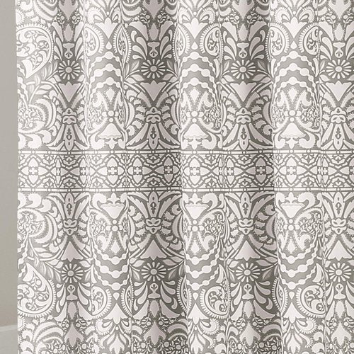 Lush Decor Boho Medallion Shower Curtain Single 72" W x 72" L Gray - Boho Shower Curtains for Bathroom Decor - Gray Bathroom Curtain