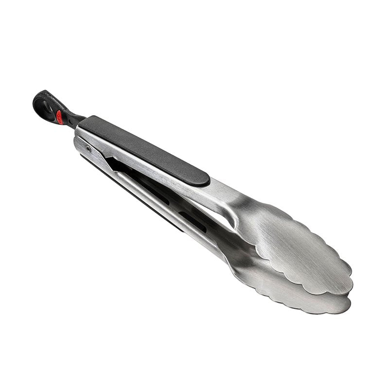 9-Inch Stainless Steel Food Tongs with Locking Handle - 2 Pack