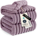 Bedsure GentleSoft Fleece Blanket - Cozy Light Purple Throw for Couch, 108x90 Inches