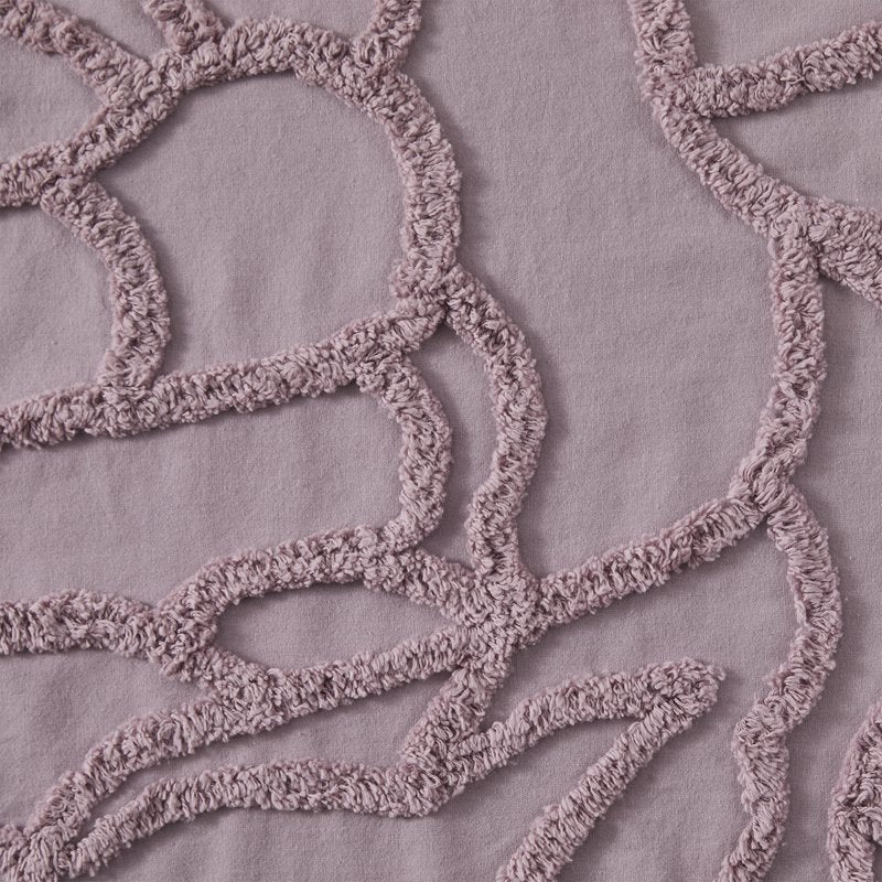 Rose Pink Botanical Branch Chenille Cotton Shower Curtain - 72x72 Inches, Drew Barrymore
