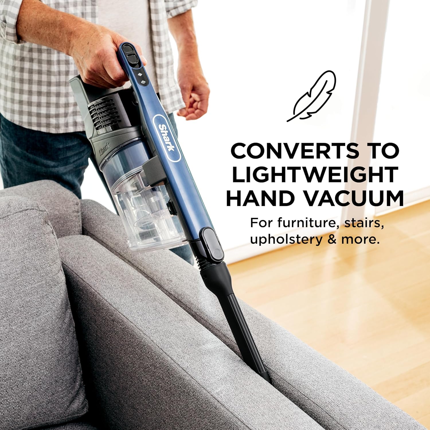 Shark Cordless Vacuum Cleaner - Lightweight & Portable with HEPA Filter | 50-Min Runtime, Blue
