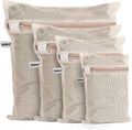 100% Cotton Mesh Laundry Bags by [Brand Name] - Premium Soft & Dye-Free | Set of 4, Natural