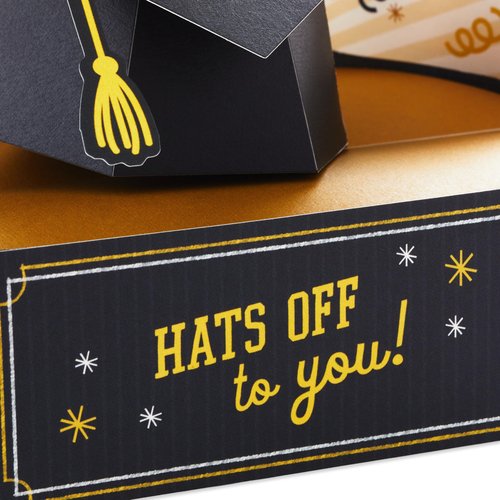 Hallmark Paper Wonder Musical Pop Up Graduation Card and Gift Card Holder (Plays Celebration)