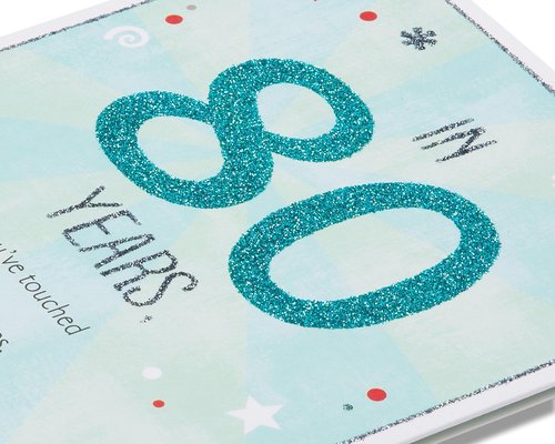 American Greetings 80th Birthday Card - Celebrate 80 Years of Memories & Joy