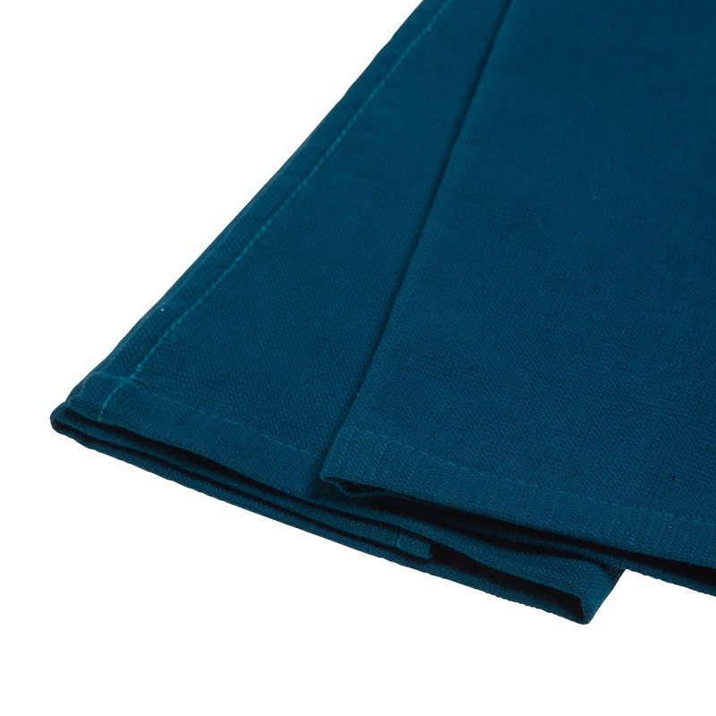 Cotton Ribbed Terry Kitchen Towels Set of 3 - Navy Blue & White