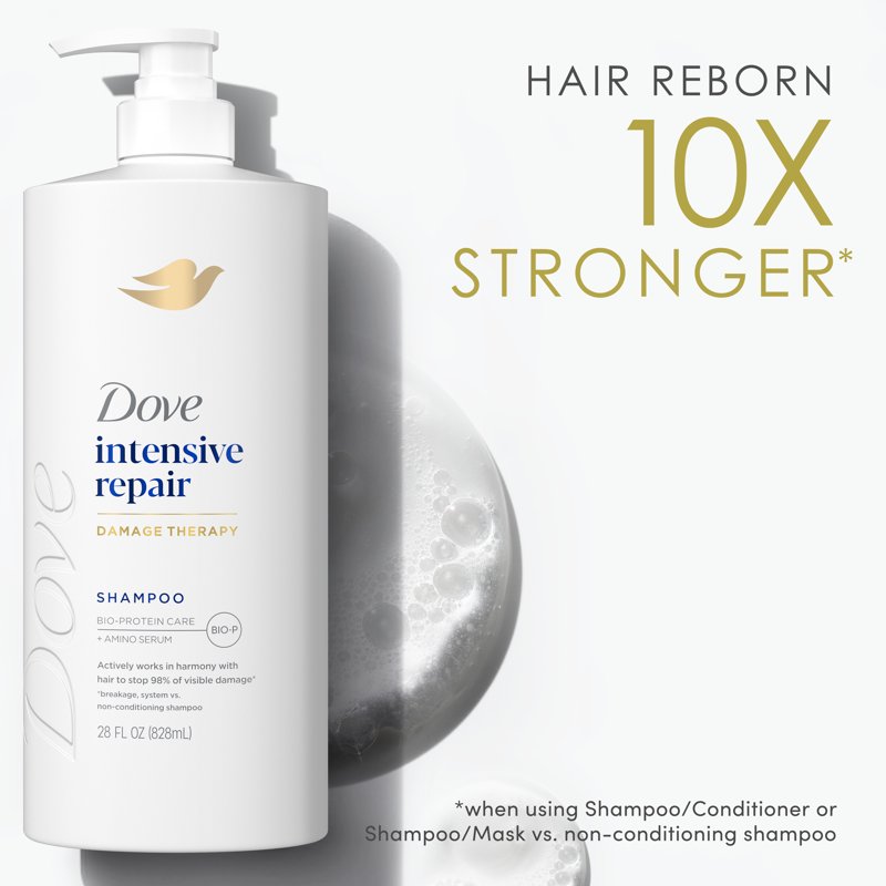 Intensive Repair Shampoo for Damaged Hair with Amino Serum - 28 fl oz