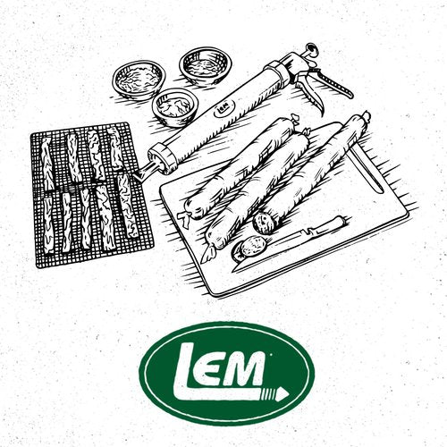 LEM Products Jerky Hanger with 9 Skewers, Backwoods Original Jerky Seasoning, Folding Rack for Oven or Smoker, Stainless Steel
