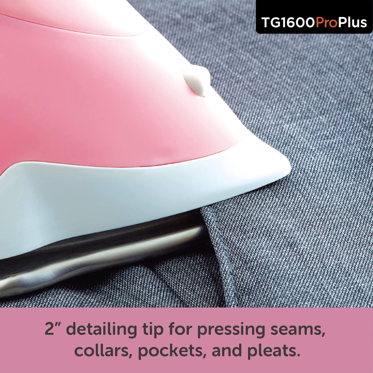 Oliso TG1600 ProPlus Smart Iron - 1800 Watt Steam Iron with Auto-Lift & Diamond Ceramic-Flow Soleplate | Rosé
