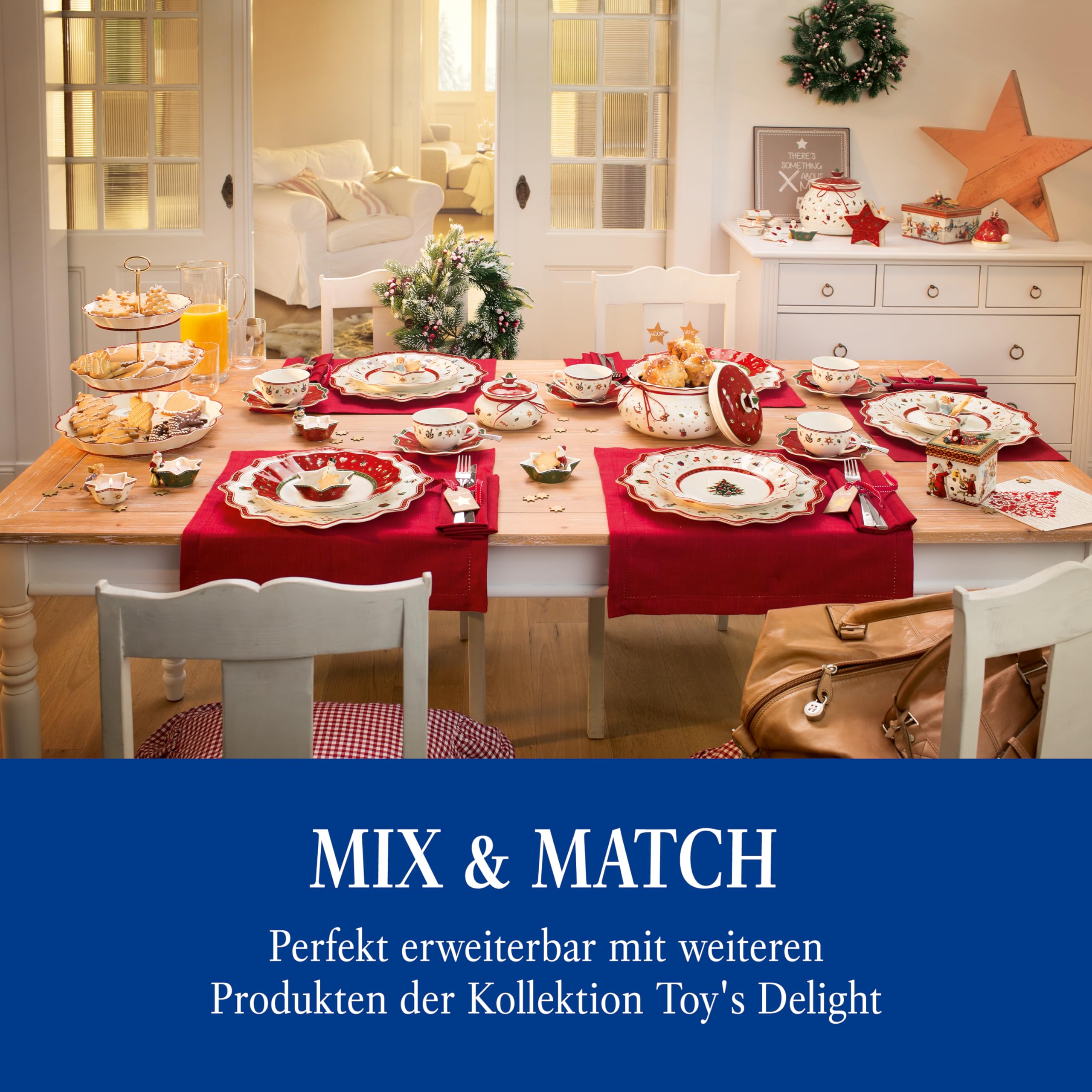 Villeroy & Boch 14-8585-4556 Toy's Delight Box Small, Porcelain, White/Red