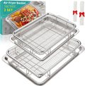 OPENICE Air Fryer Basket Set - Non-Stick Crisper Tray for Baking & Crispy Foods | Large & Medium Sizes