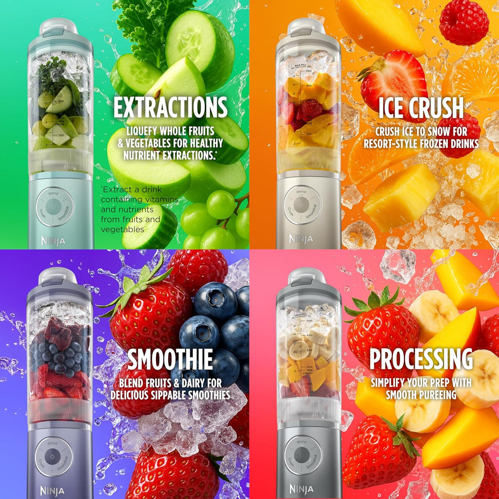 Ninja Blast Max Portable Blender - Cordless Personal Smoothie Maker with 3 Programs | 22 oz Lavender Vessel
