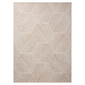 Nicole Miller New York Patio Country Ombre Geo Indoor Outdoor Area Rug, UV Fade Resistant, Low Pile, Beige/Cream, 6'6"x9'2"