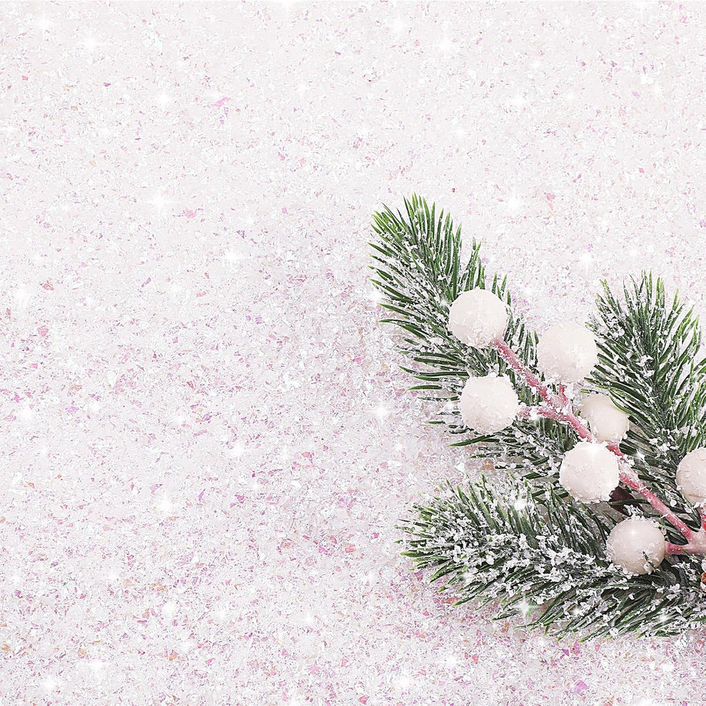 Skiennix 14oz Artificial Faux Snow - Sparkly White Glitter for Christmas Village Decor | 400g