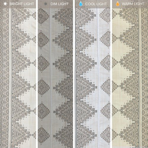 Madison Park Queen Duvet Cover Set, Boho Duvet Cover with Chenille Trims, All Seasons, Microfiber Bedding, Pillow & Shams, Ibiza, Black/Ivory 4 Piece