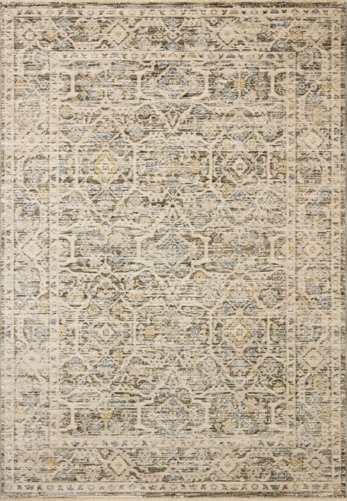 Loloi Clarisse Collection CLS-08 Olive/Ivory 2'-0" x 3'-0" Fringe Accent Rug