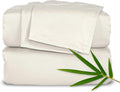 Pure Bamboo Split King Sheets - 100% Organic Viscose Bed Sheet Set, Soft & Cooling, Ivory