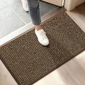 BEQHAUSE Dirt Trapper Door Mat - Non-Slip, Washable Entryway Rug | 17" x 30", Brown, Low Profile