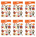 Beistle , 24 Sheets Pilgrim & Turkey Stickers, 4.75" x 7.5" Sheets