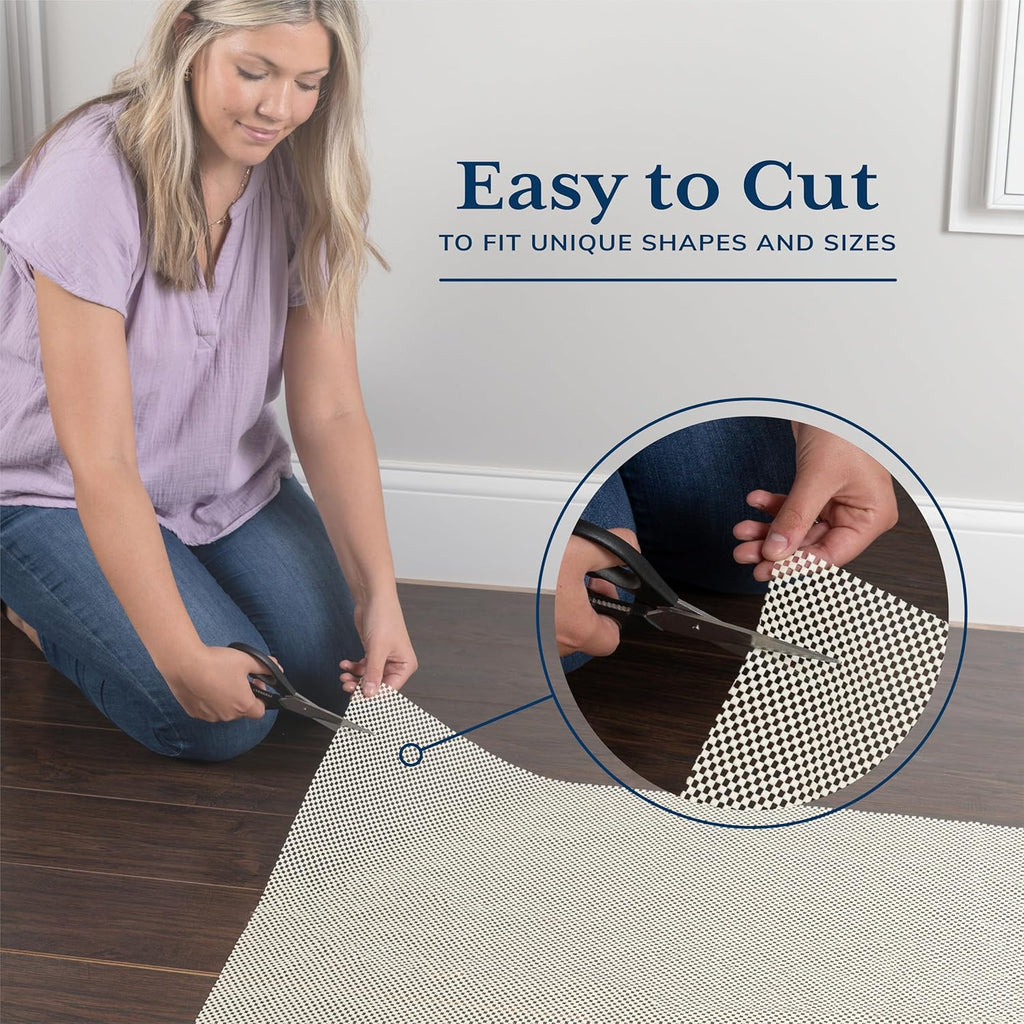 Veken Non-Slip Rug Pad Gripper - Thick 2x5 Ft Area Rug Pad for Hardwood & Tile Floors