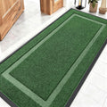 OLANLY Waterproof Front Door Mat - All-Season Indoor/Outdoor Doormat | Sturdy Natural Rubber, 59x23, Green