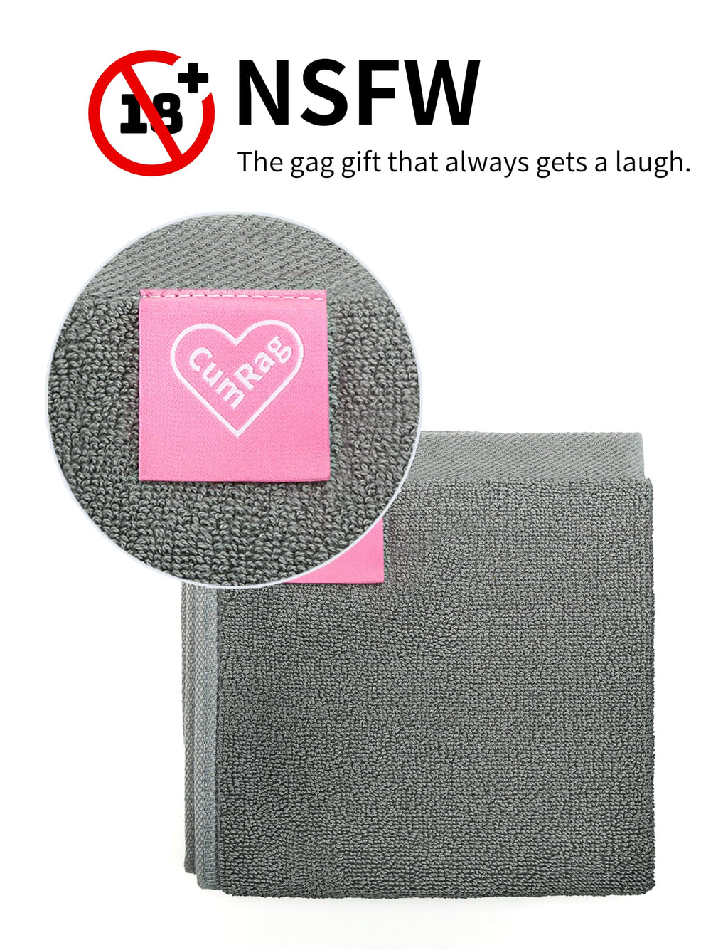 Tetramony Funny Gag Gift for Him – Clean-up Towel with Playful Slogan – Perfect Romantic Couples Present for Boyfriend, Husband, Valentine’s Day Ready Box – Gray Color, 1 PC per Box